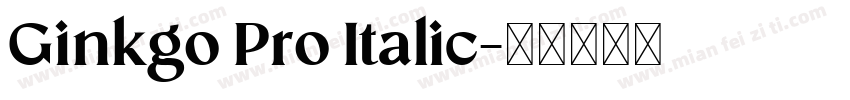 Ginkgo Pro Italic字体转换